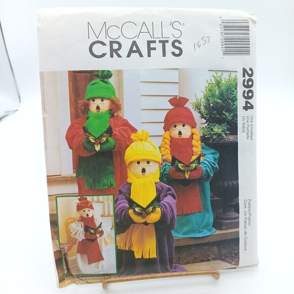Vintage McCalls Crafts 2994 Caroler Dolls Pattern 24" Christmas Decor Sewing - Picture 1 of 2